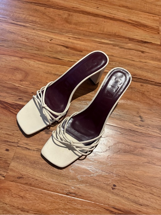 STAUD Shoes - Staud Pippa Off-White Cream Leather Strappy Heel Bride Wedding